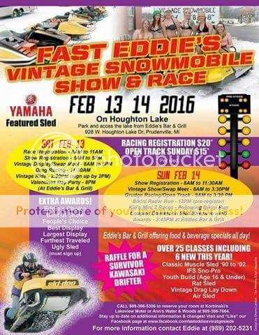 fast eddies snowmobile show and races 2016 michigan dragracing flyers